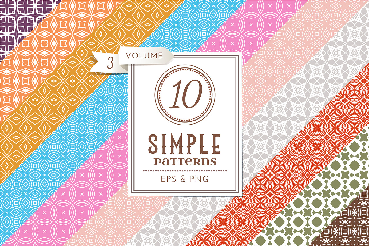 Set of 10 simple patterns Vol. 3