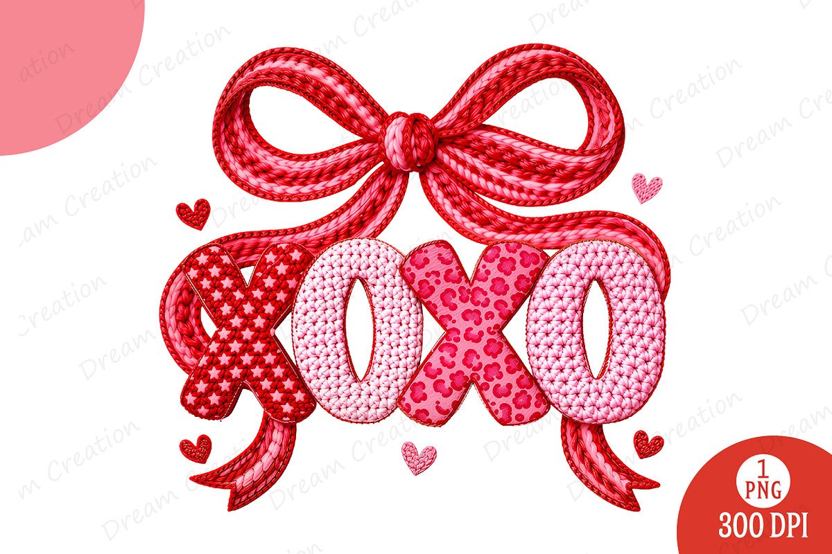 Xoxo Coquette Bow Valentine Png, an Illustration by Dream Creation (Photo 3 of 4)