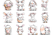 Easter Spring Hand-Drawn Bundle, an Illustration by Designking (Thumbnail 2 of 5)