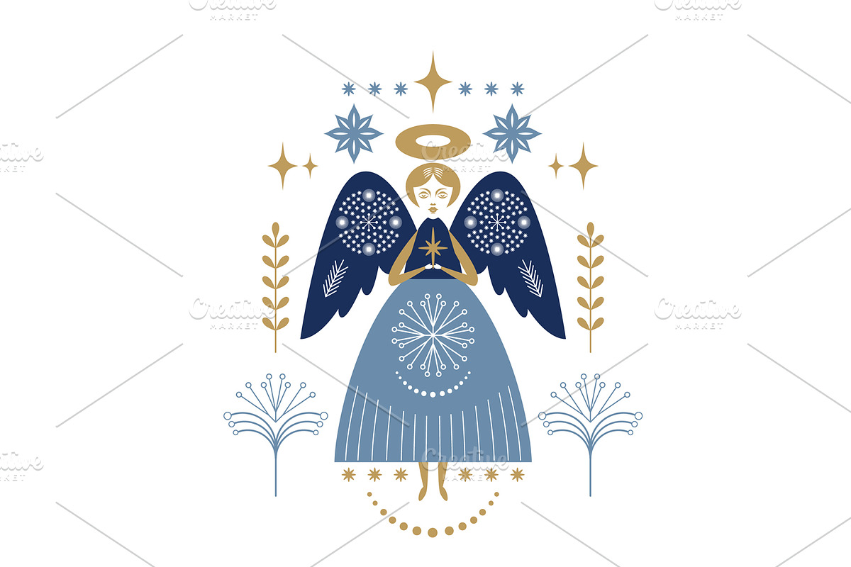 Christmas Angel, a Seasonal Illustration by lenlis (Photo 2 of 12)