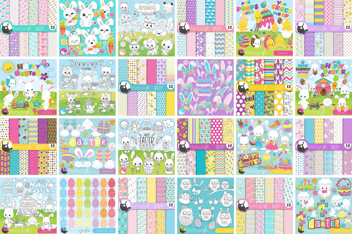Easter Bunny Bundle – 1250 in 1, an Illustration by PrettyBundles (Photo 4 of 4)