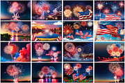 4th of July Fireworks Wallpaper, a Background Graphic by Forhadx5 (Thumbnail 4 of 5)