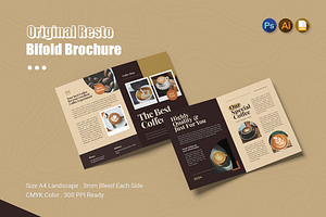Original Resto Bifold Brochure, a Brochure Template by Esensifiksi.studio
