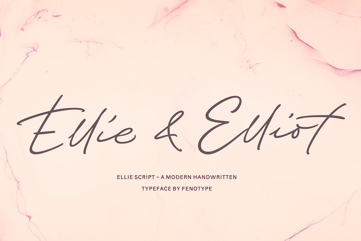 Ellie Script - handwriting style, a Script Font by Fenotype (Photo 1 of 14)