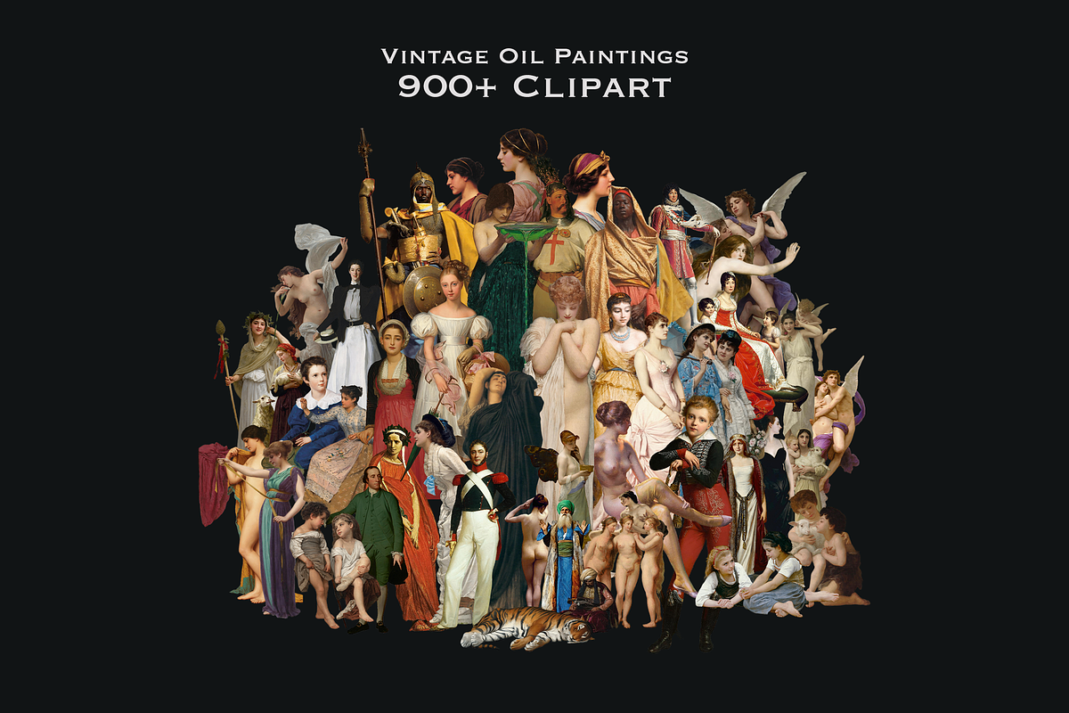 900+ Famous Paintings Clipart Bundle, an Object Graphic by Lilithcollageart (Photo 1 of 10)