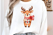 Quirky Funny Christmas Reindeer PNG, an Illustration by SinaCreation (Thumbnail 4 of 7)