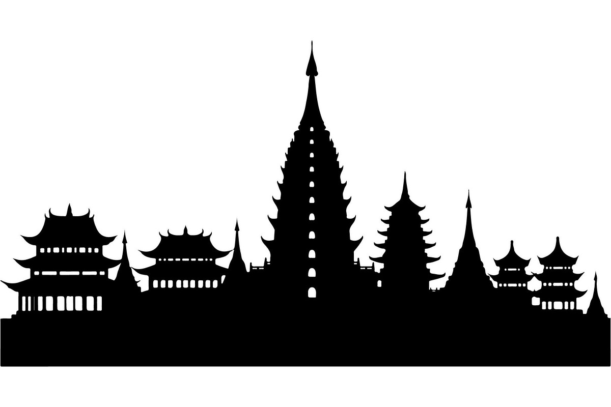 Pagoda Temple Silhouette, an Object Graphic by Creativeshirt (Photo 6 of 20)