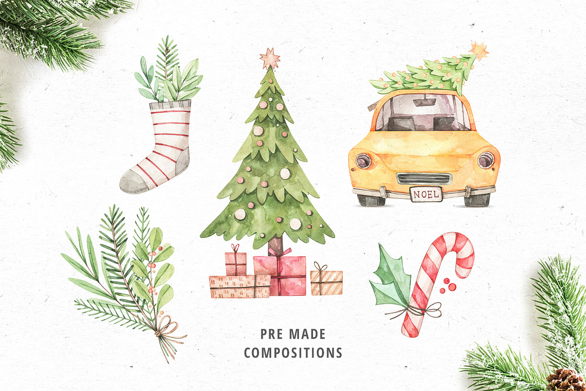 SALE | Watercolor Christmas | Winter, an Illustration by Kate Macate (Photo 6 of 14)