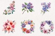 Watercolor Vivid Floral Collection, an Illustration by CreationArt (Thumbnail 6 of 10)