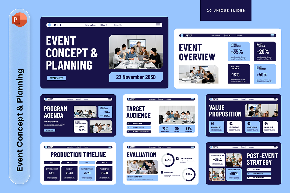 Event Concept & Planning Powerpoint, a Presentation Template by Sixtemp (Photo 1 of 3)