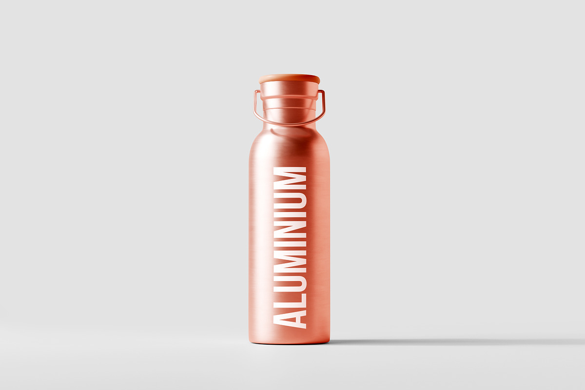 Aluminium Water Bottle Mockups, a Packaging Mockup by pmvch (Photo 1 of 10)