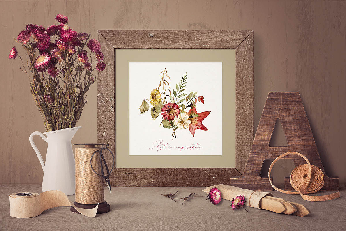 AUTUMN HERBARIUM watercolor set, an Illustration by long summer (Photo 6 of 16)