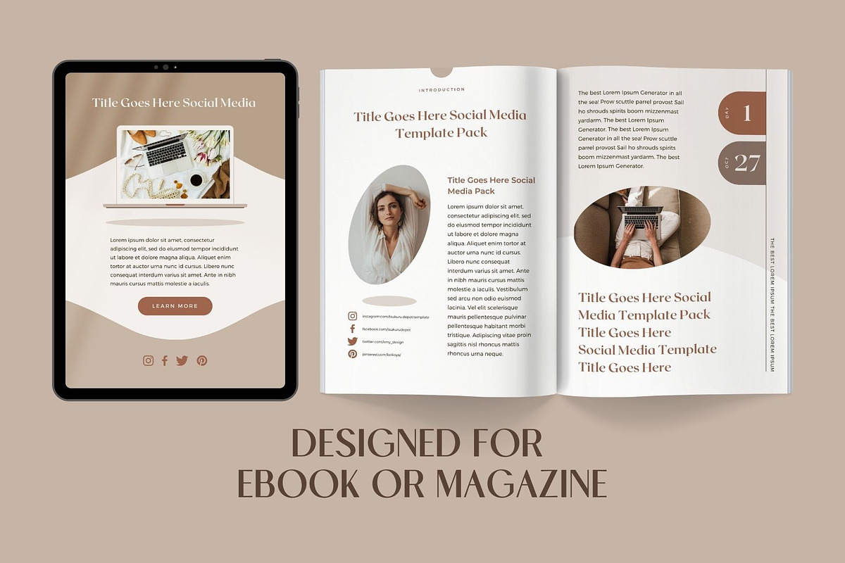 eBook PDF Templates Canva Shadow, a Magazine Template by Keikoya (Photo 5 of 18)