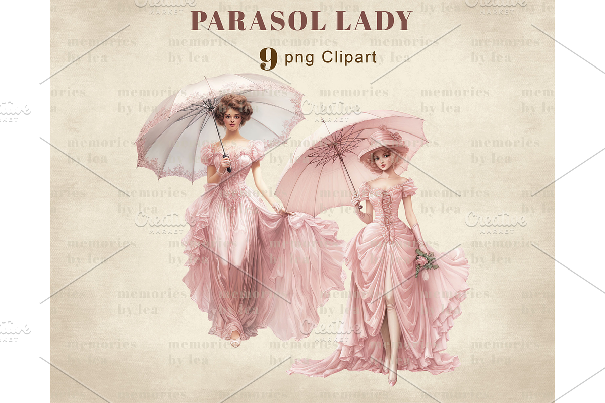 Parasol Lady PNG Clipart, an Illustration by Memories By Lea (Photo 7 of 9)