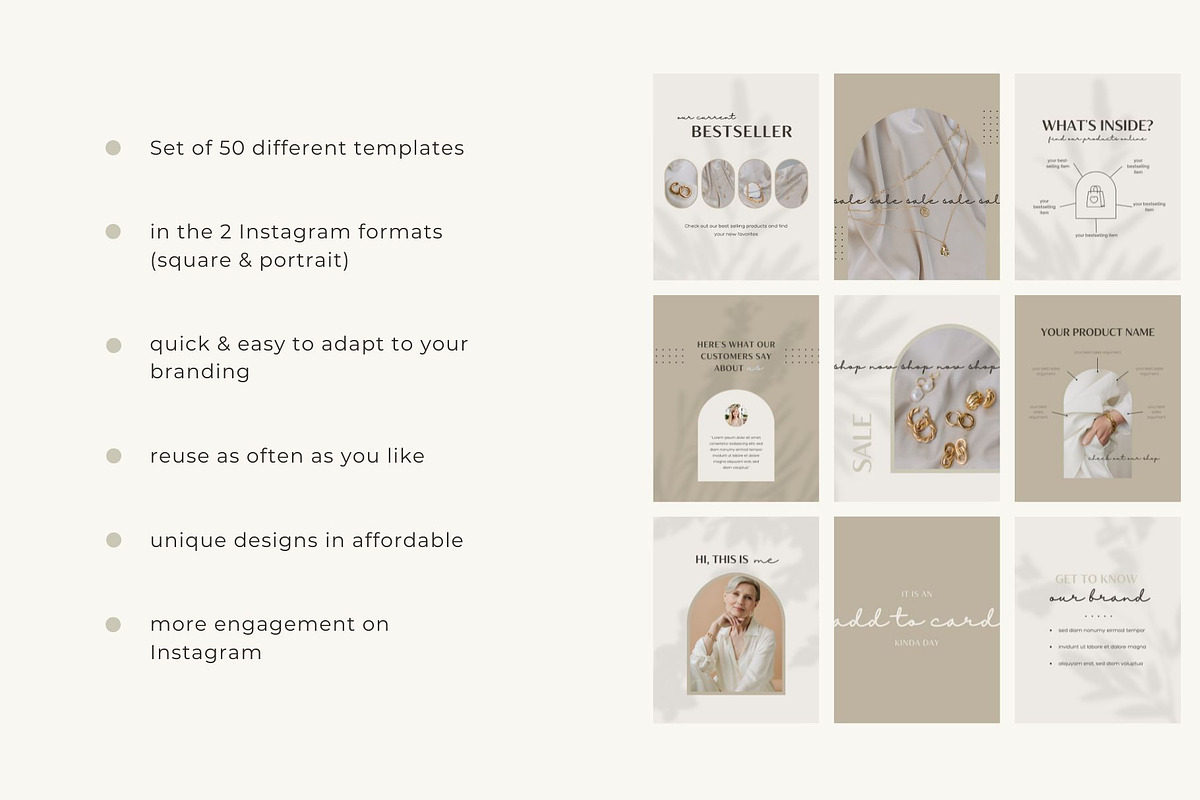 Classy Instagram Post Template Canva, a Social Media Template by Visulize Design Studio (Photo 3 of 4)