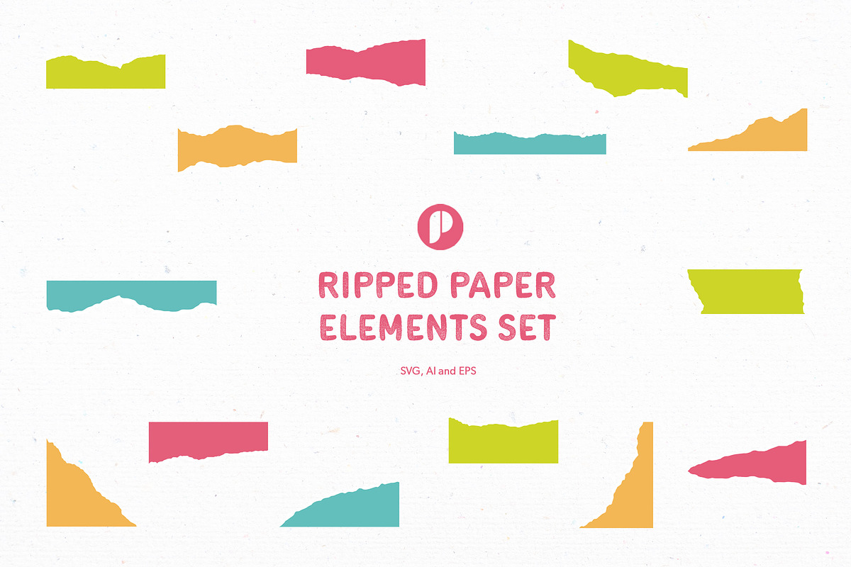 Ripped Paper Elements Set, an Object Illustration by peterdraw