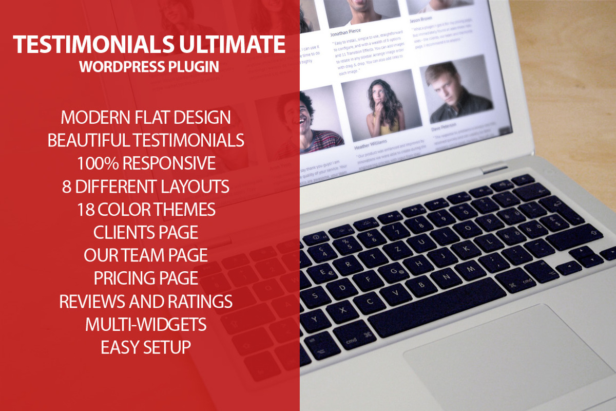Testimonials Ultimate, a WordPress Template by WPICODE (Photo 1 of 8)