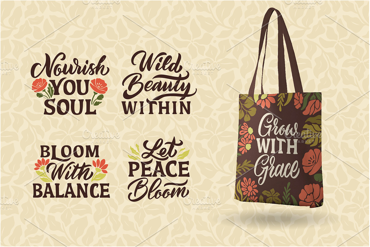 Hand-Drawn Earthy Wildflowers Kit, a Pattern Graphic by Lettering_Logo (Photo 4 of 17)