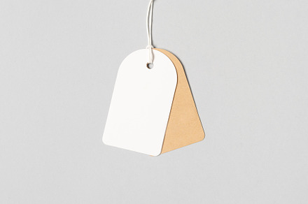 Clothing tag, gift tag mockup, JPEG