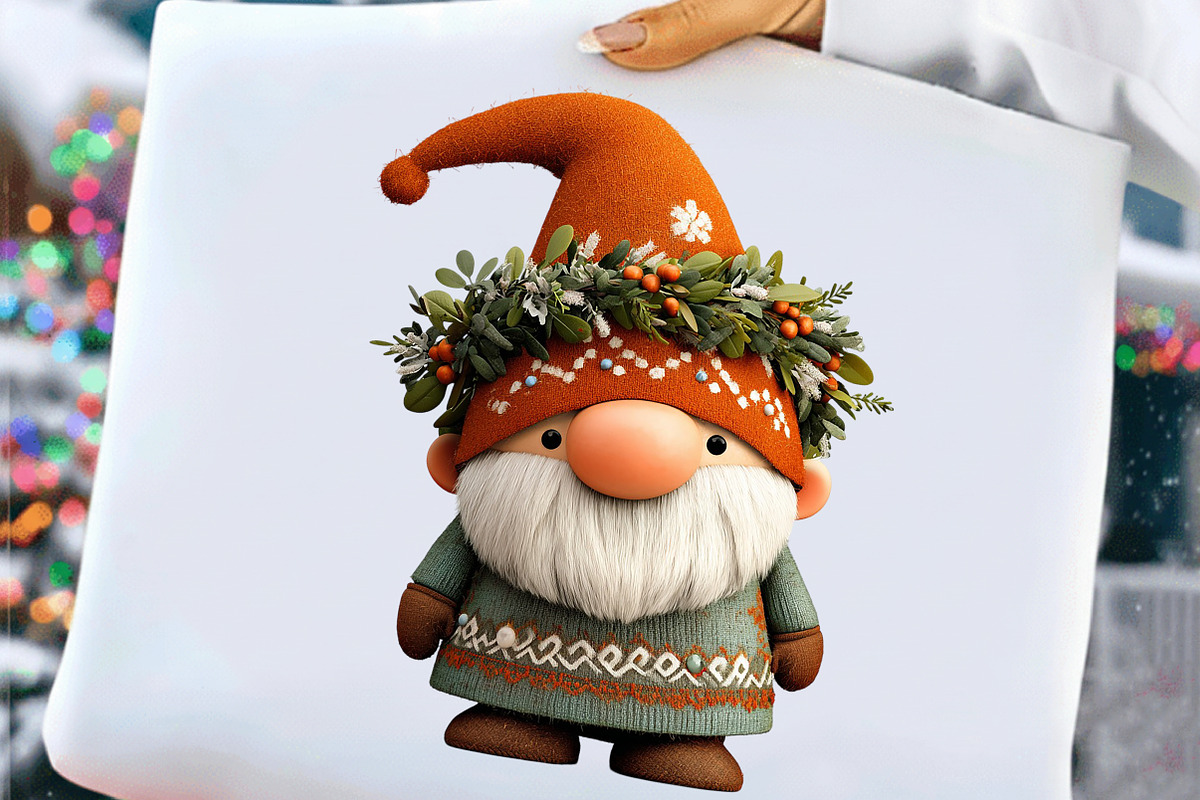 Whimsical Christmas Gnome Clipart, an Illustration by Craft Nest (Photo 7 of 10)