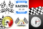 Racing Concepts with Flags, a Technology Illustration by TAlex (Thumbnail 1 of 6)