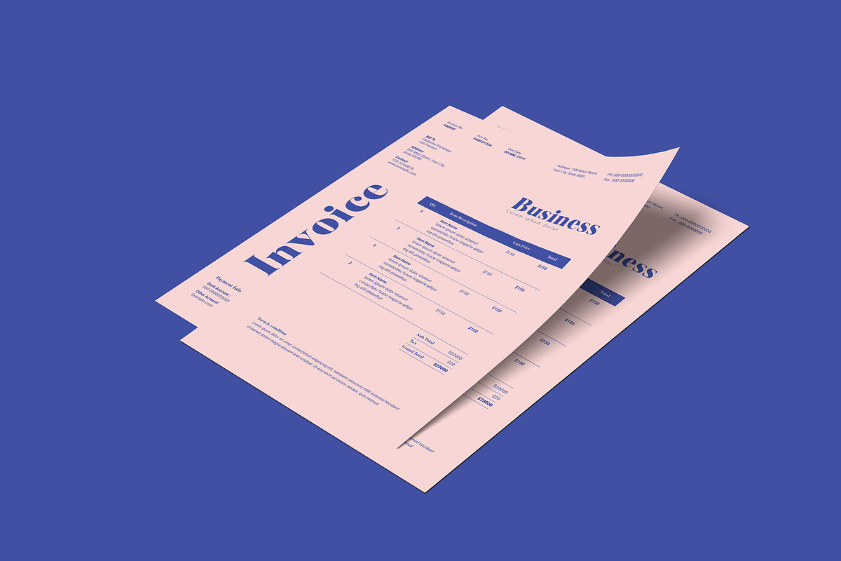 Invoice Template, a Stationery Template by Guuver (Photo 2 of 4)