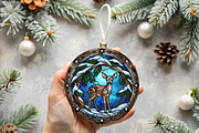 Stained Glass Fawn Ornament Art, a Transportation Illustration by CrexoraLab (Thumbnail 3 of 3)