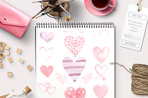 Watercolor Love Valentine Graphics