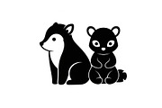 Cute Forest Animal Silhouette Bundle, an Illustration by Creativeshirt (Thumbnail 35 of 54)