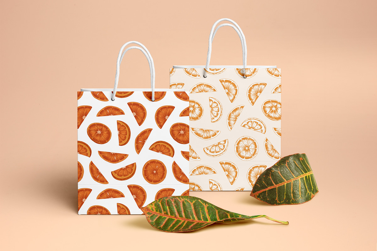 Orange fruit seamless patterns, a Pattern Graphic by Good Studio (Photo 4 of 6)