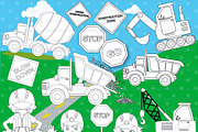 Construction Stamps AMB-1173, an Illustration by AMBillustrations (Thumbnail 1 of 2)