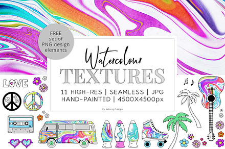 Groovy psychedelic textures kit