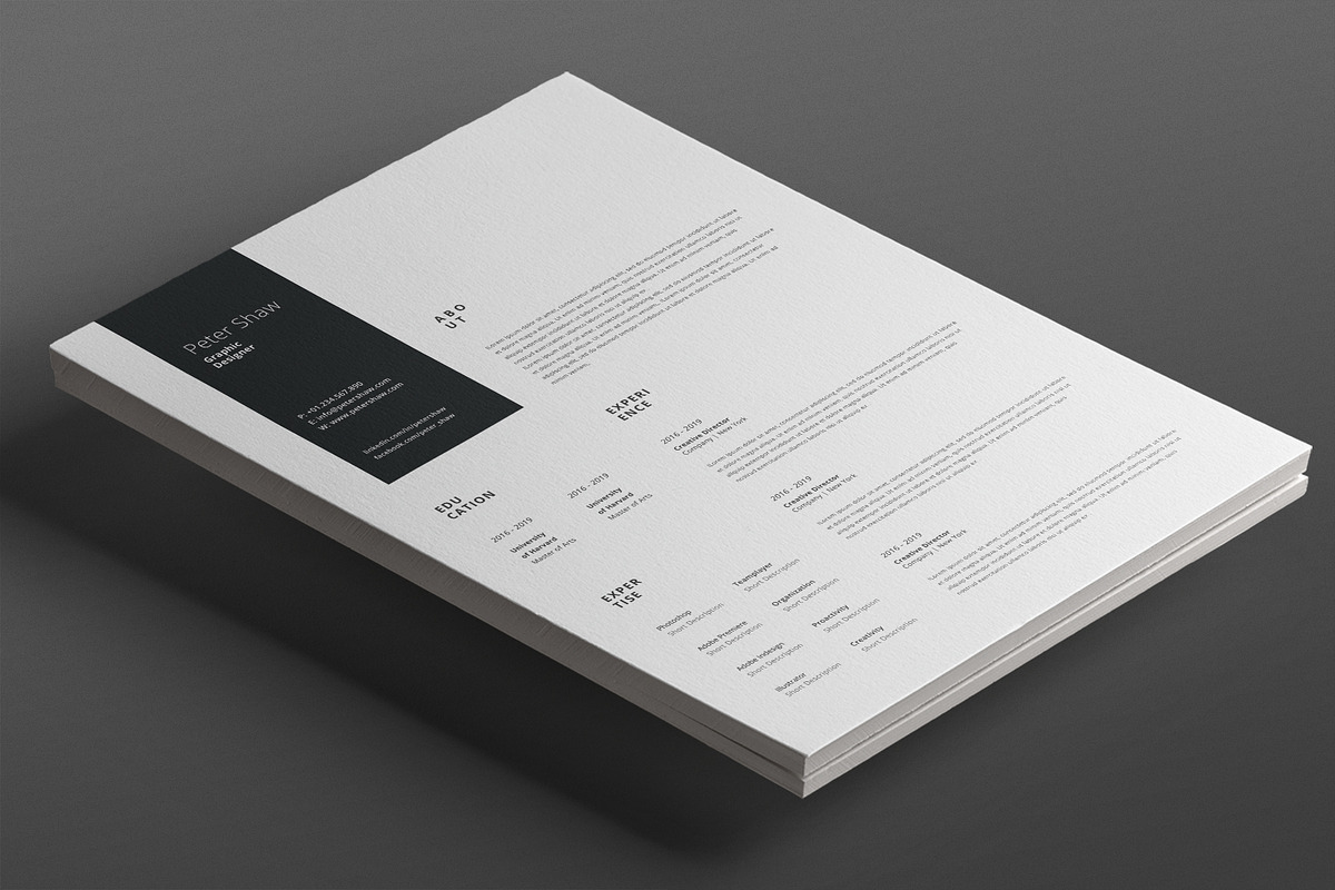 Peter Resume Template, a Resume Template by Nina Shaw (Photo 4 of 11)