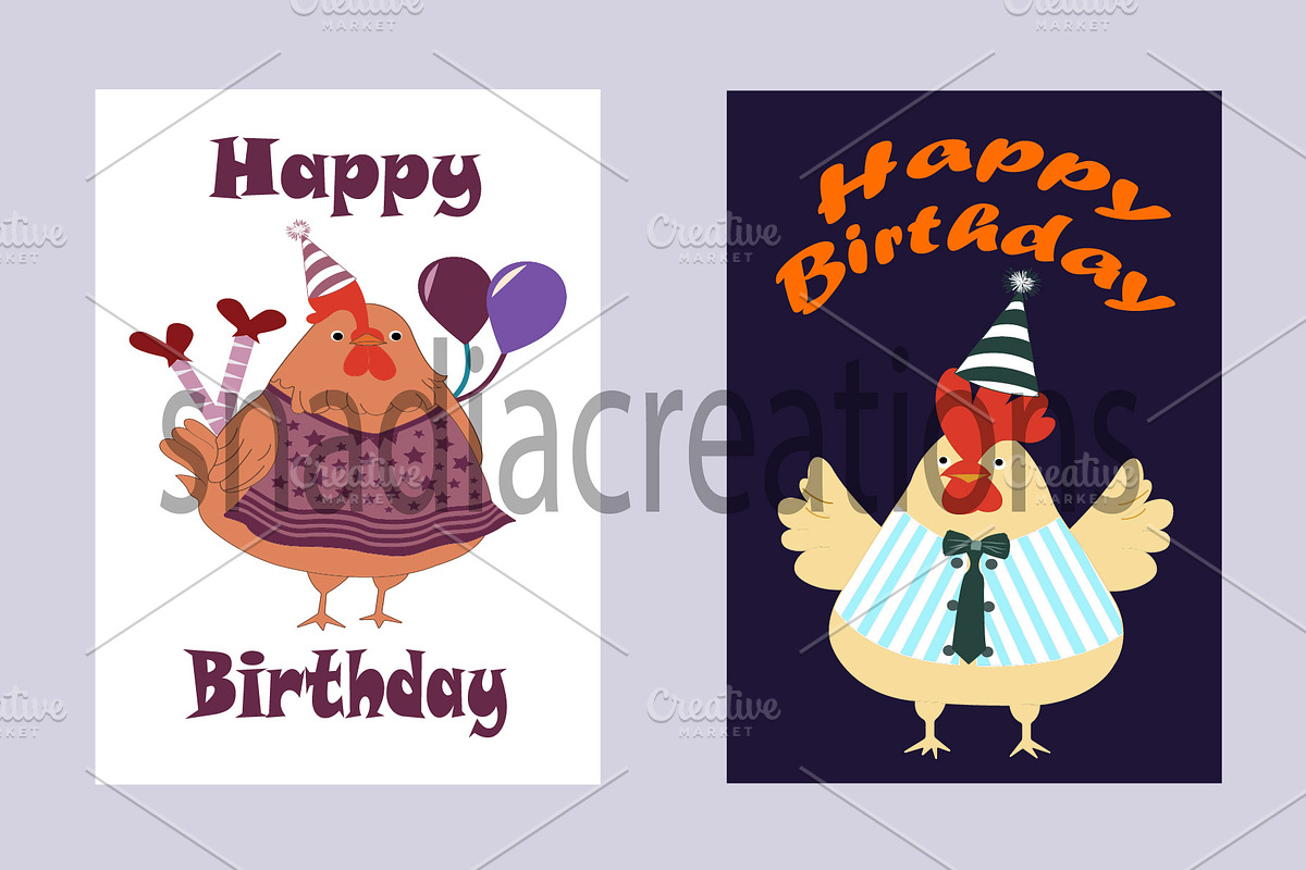 Birthday cards, a Card Template by snadiacreations