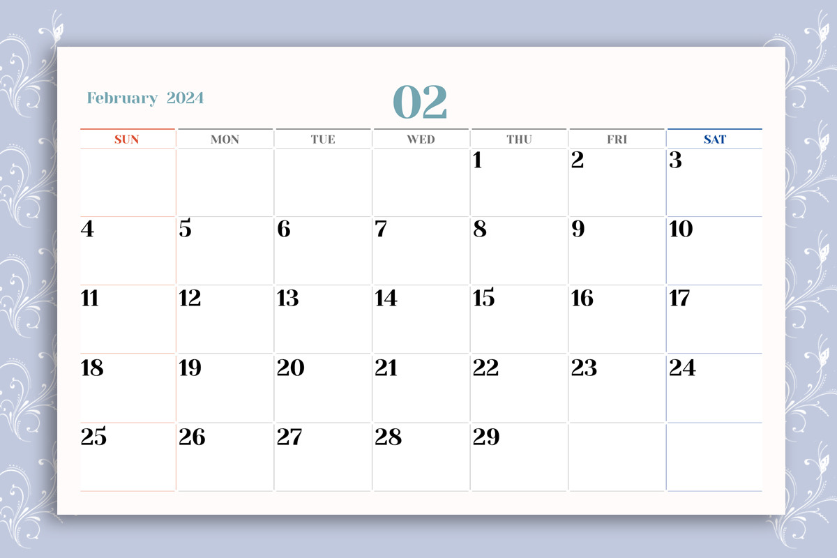 2024 Calendar InDesign template, a Print Template by dott (Photo 3 of 6)
