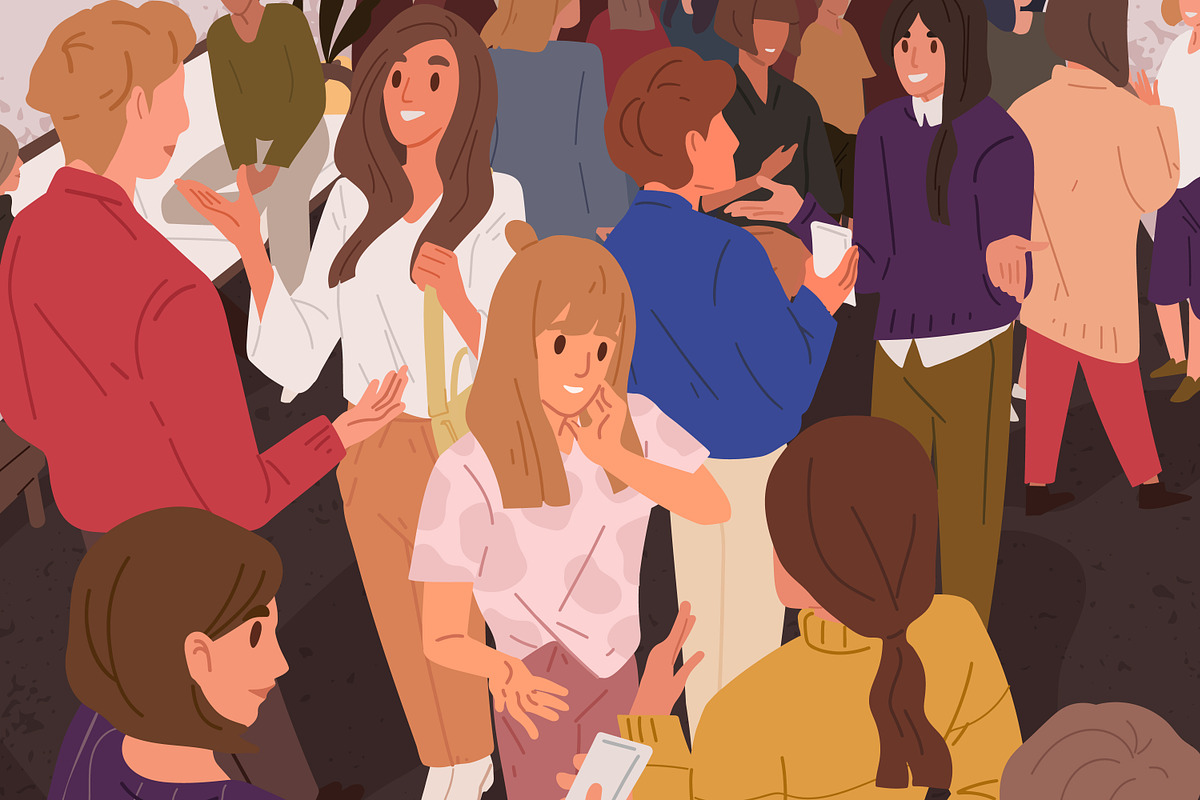 Discomfort in people's crowd concept, a Healthcare Illustration by Good Studio (Photo 3 of 3)