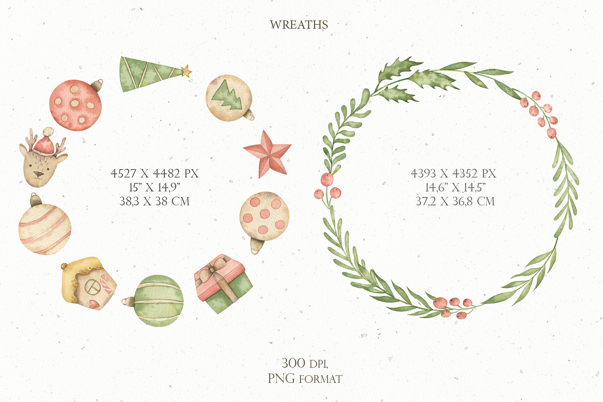Watercolor Cozy Christmas set, an Illustration by OrangePeafowlArt (Photo 9 of 14)