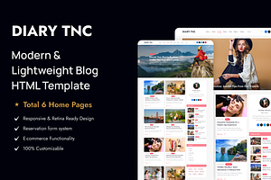 Diary TNC - Blog Website Template, a HTML Template by TNCFlow