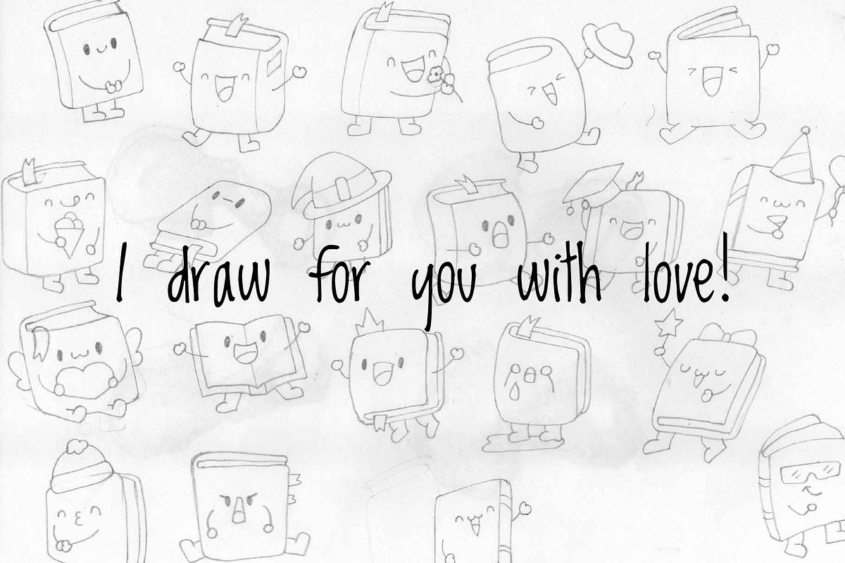 Cute Kawaii Books Characters, an Education Illustration by Palau (Photo 9 of 12)
