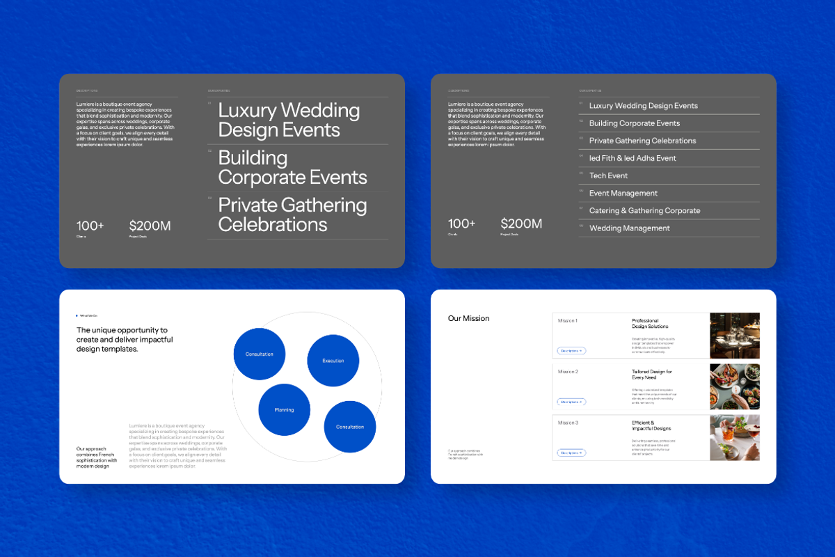 Lumiere Creative Portfolio Gslides, a Presentation Template by Unich Design Bureau (Photo 4 of 8)