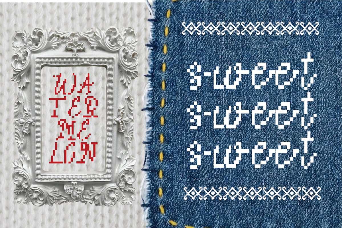 Lacestitch | A Embroidery Font, a Handwritten Font by Berdansabersama (Photo 6 of 9)