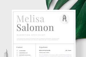 Resume Template 1 Page Stockholm