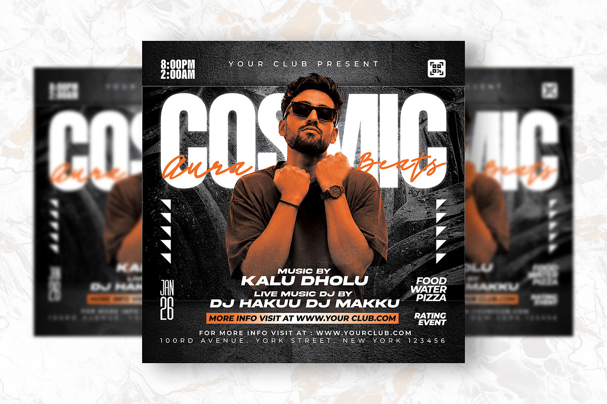 Cosmic Beats Party Flyer Design, a Flyer Template by Shajib Shikder (Photo 2 of 2)