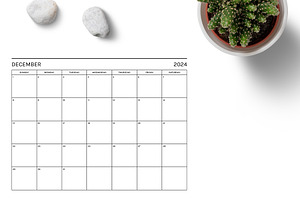 2024 Basic 8.5 X 11 Inch Calendar