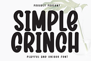Simple Grinch | Script Font, a Script Font by Scratchones (Thumbnail 1 of 8)
