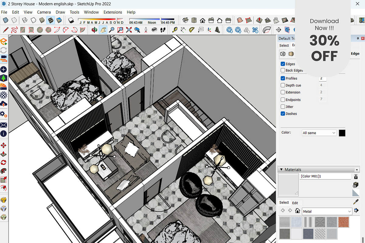 3d House Design Software Sketcher 3d Pro Sketchup 3D Model Residential, A  3D By AIM DESIGN, image size:1200x800