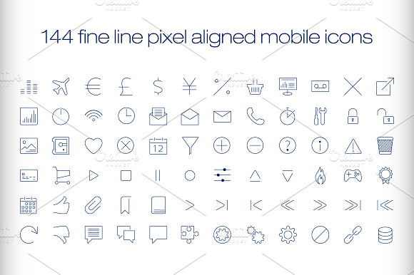 144 Cutting Edge Modern Icons.