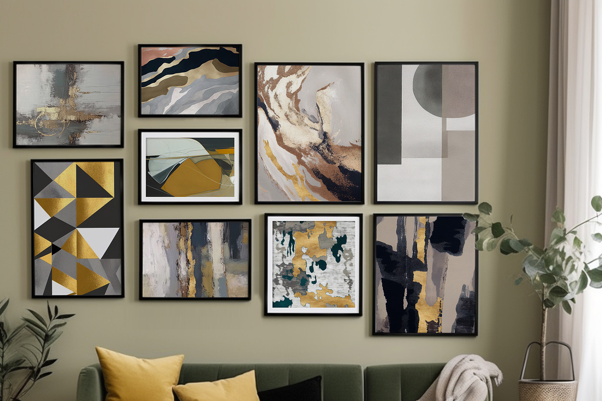 modern abstract painting wall art, a Decorative Illustration by Muzi pear studio (Photo 4 of 12)