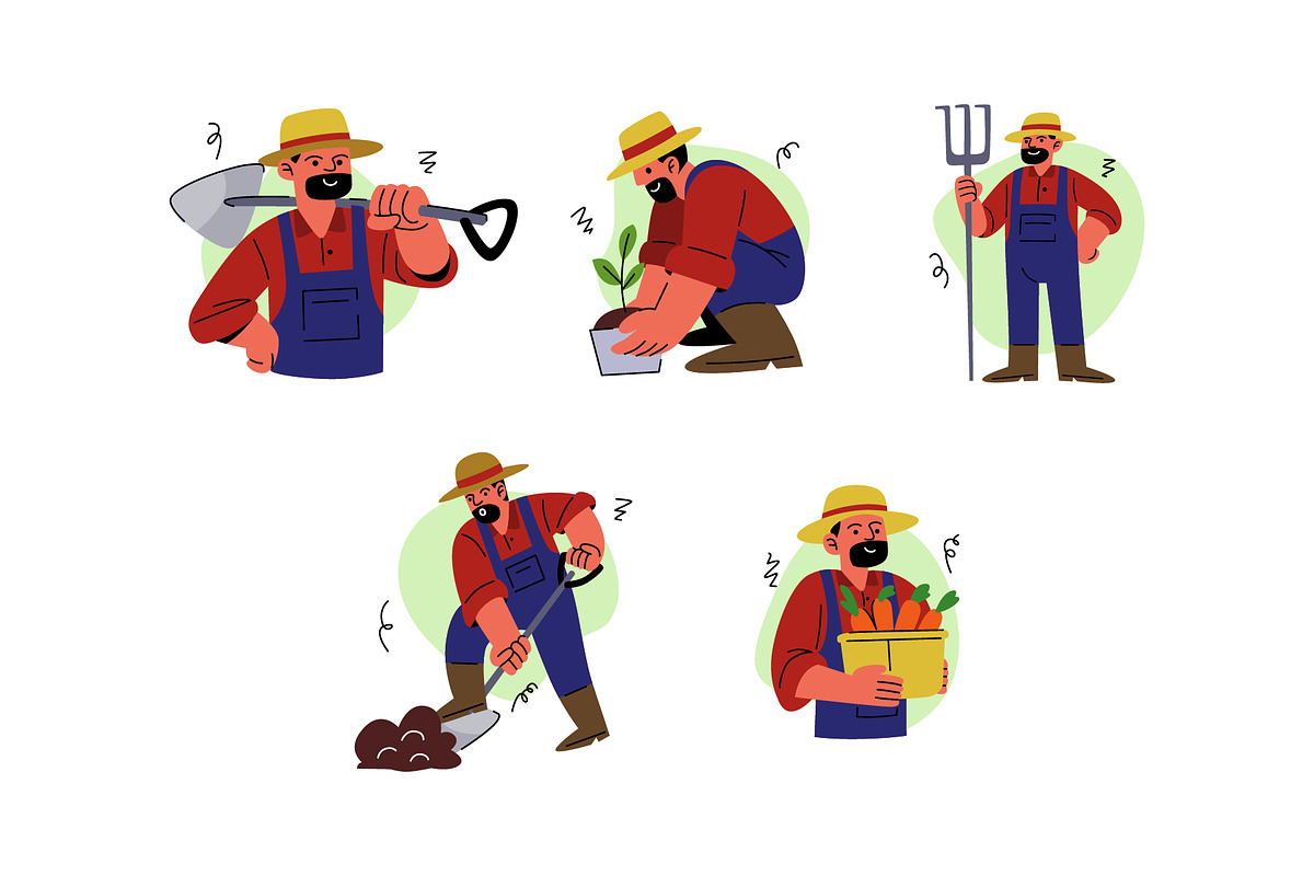 Character Farm Style Vol 1, an Object Graphic by SLAB! Design (Photo 2 of 3)