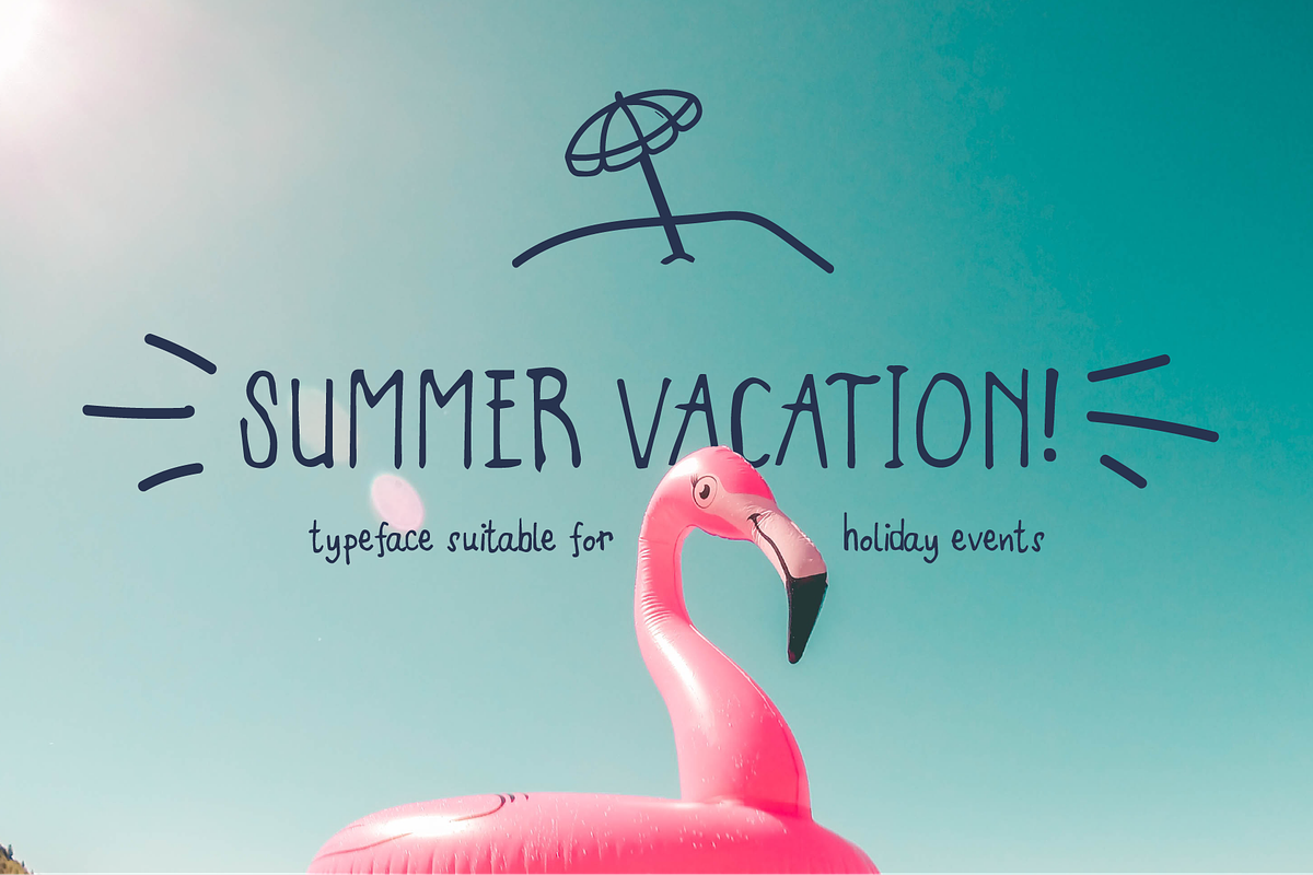 Summer Vacation! - Display Typeface, a Font by Jetsmax® Studio (Photo 1 of 10)
